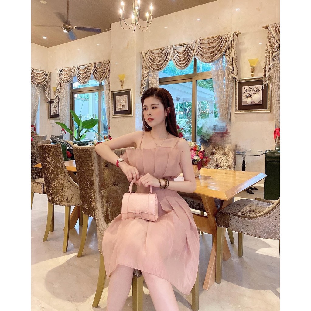 Đầm xòe xếp li eo thiết kế hai dây quyến rũ đi tiệc,dạo phố,hẹn hò | BigBuy360 - bigbuy360.vn