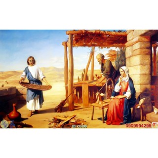 Tranh dán tường 3d hình Chúa Jesus, Hình Đức Mẹ Maria