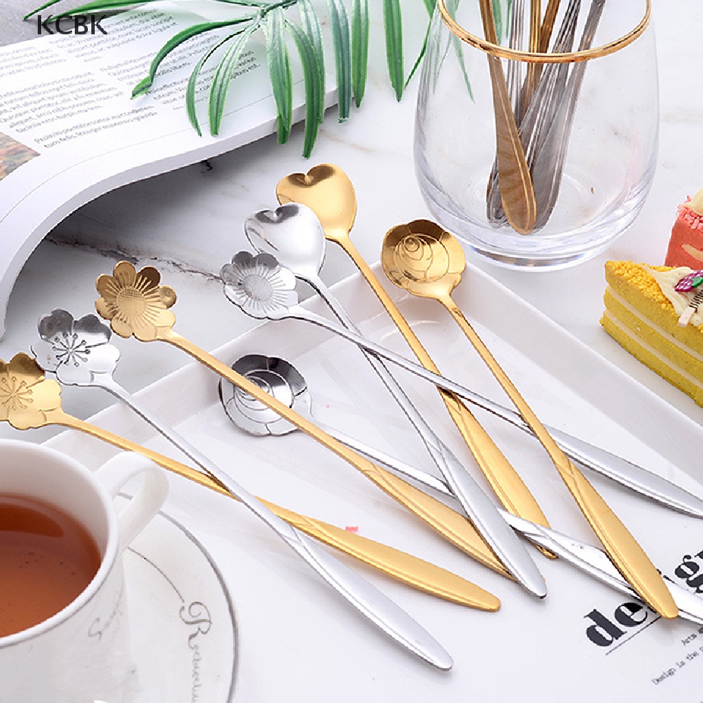 KC 304Stainless Steel Coffee Spoon round head spoon honey dessert gift mixing spoon BK