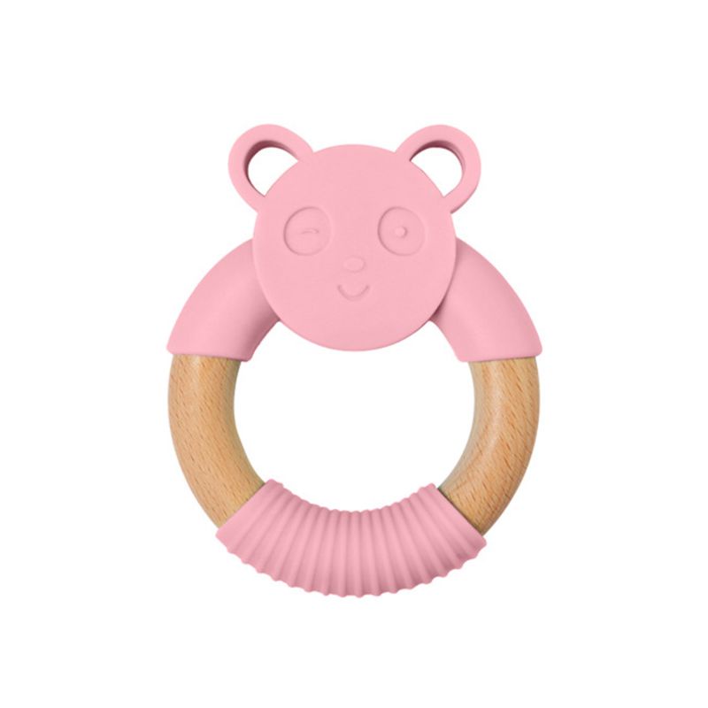 Vòng Ngậm Mọc Răng Bằng Silicon Hình Gấu Trúc Hoạt Hình Dễ Thương Cho Bé