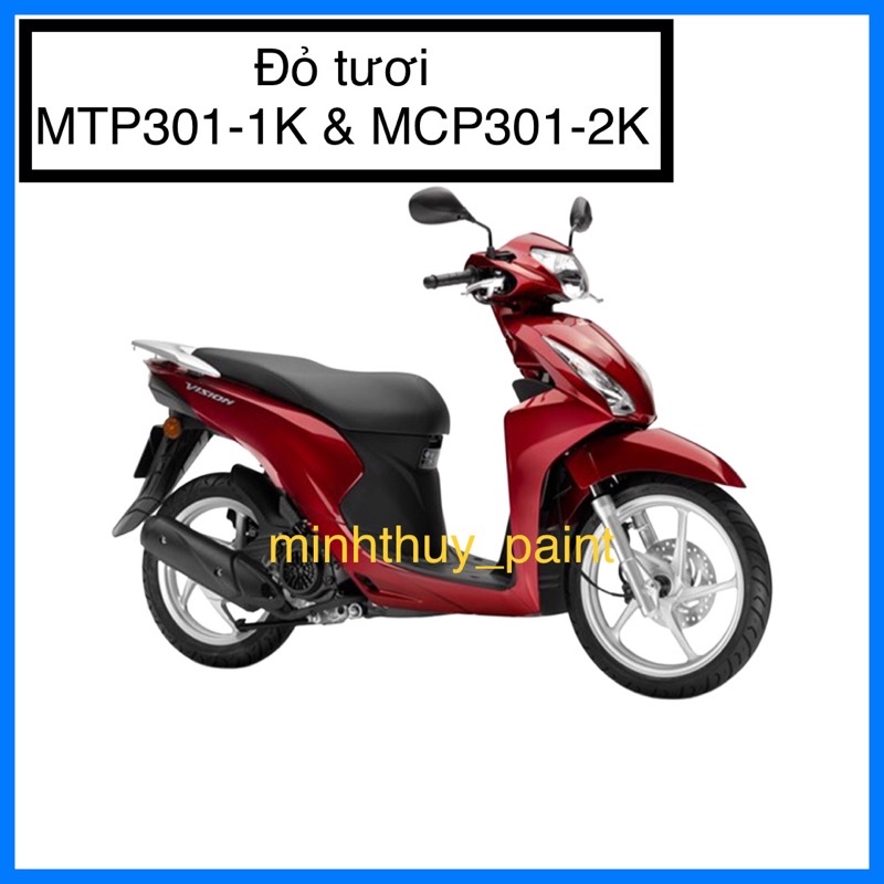 Sơn xe máy Honda Vision màu Đỏ tươi MTP301-1K và MCP301-2K Ultra Motorcycle Colors