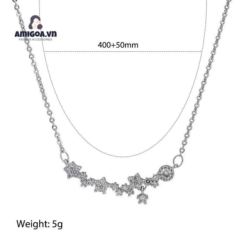 ✨✨Vòng cổ Mặt Hoa Đính Đá Lấp Lánh Sang Trọng Thời Trang Cho Nữ