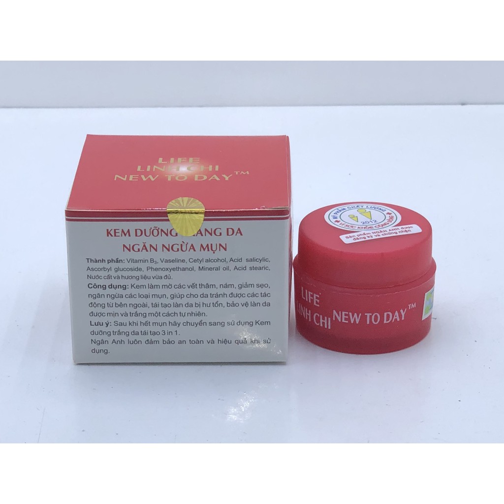 Kem dưỡng trắng da ngăn ngừa mụn thâm Linh Chi New Today 18g