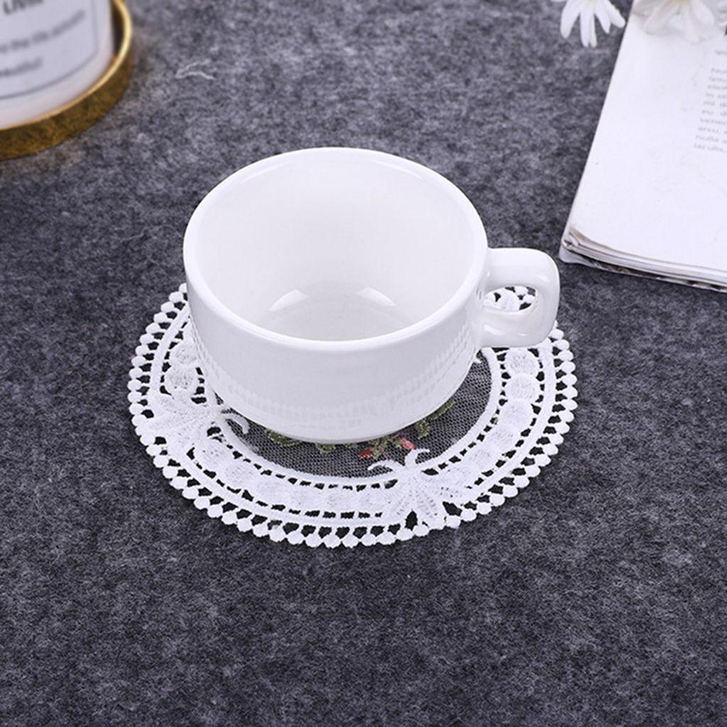 Tấm Lót Đĩa Cách Nhiệt Chống Bỏng Thêu Ren Thủ Công Xinh Xắn