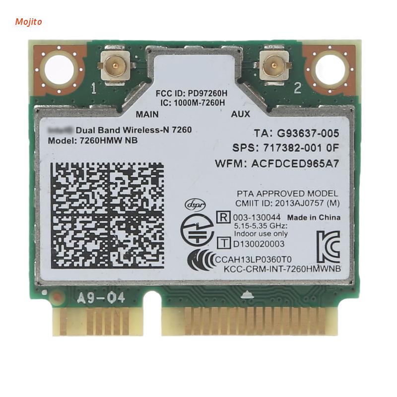 Thẻ WiFi Mini PCI-E Cho LaptopHp 717382-001 Mạng Không Dây Intel 7260HMW NB