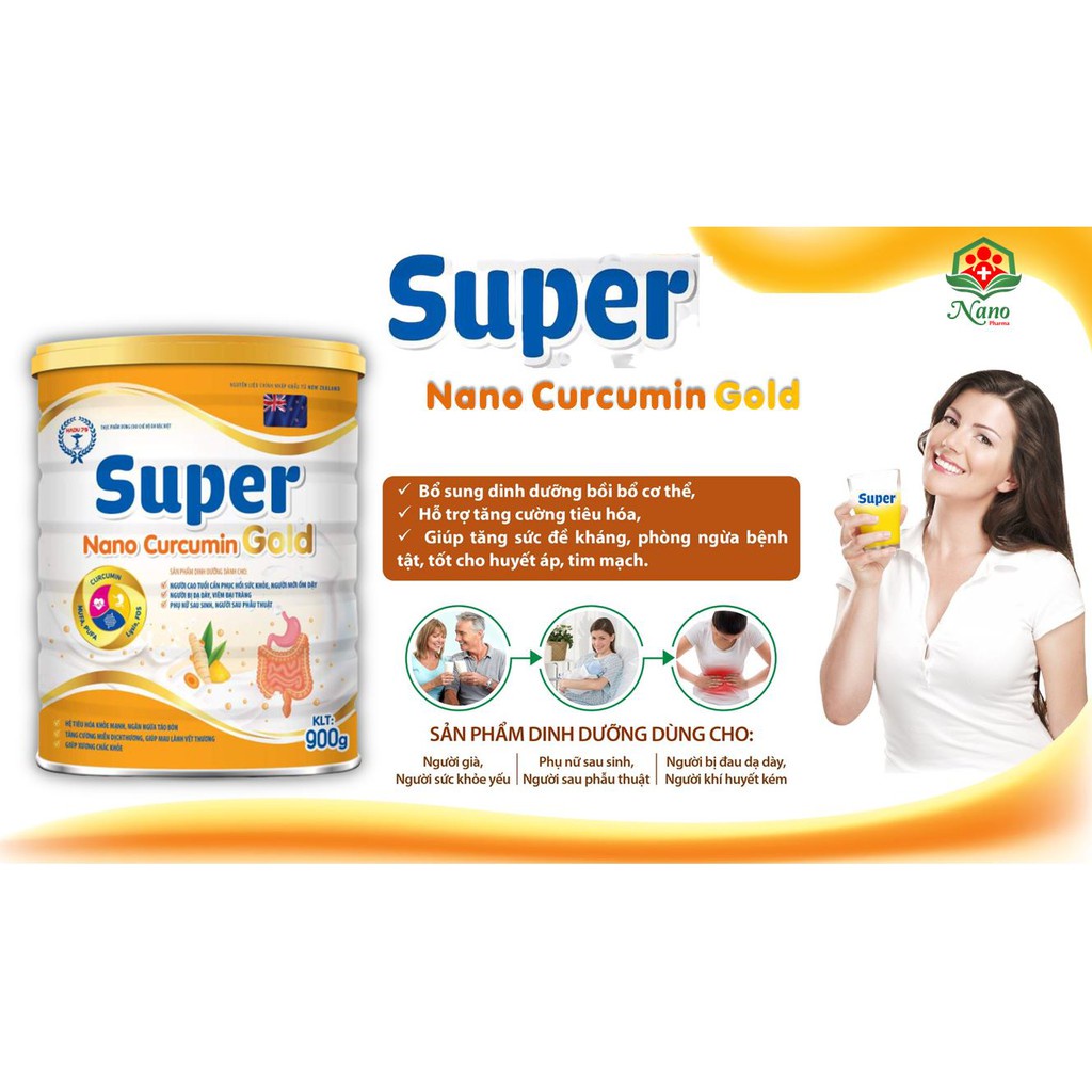 SỮA NGHỆ SUPER NANO CURCUMIN GOLD HỘP 400G/900G