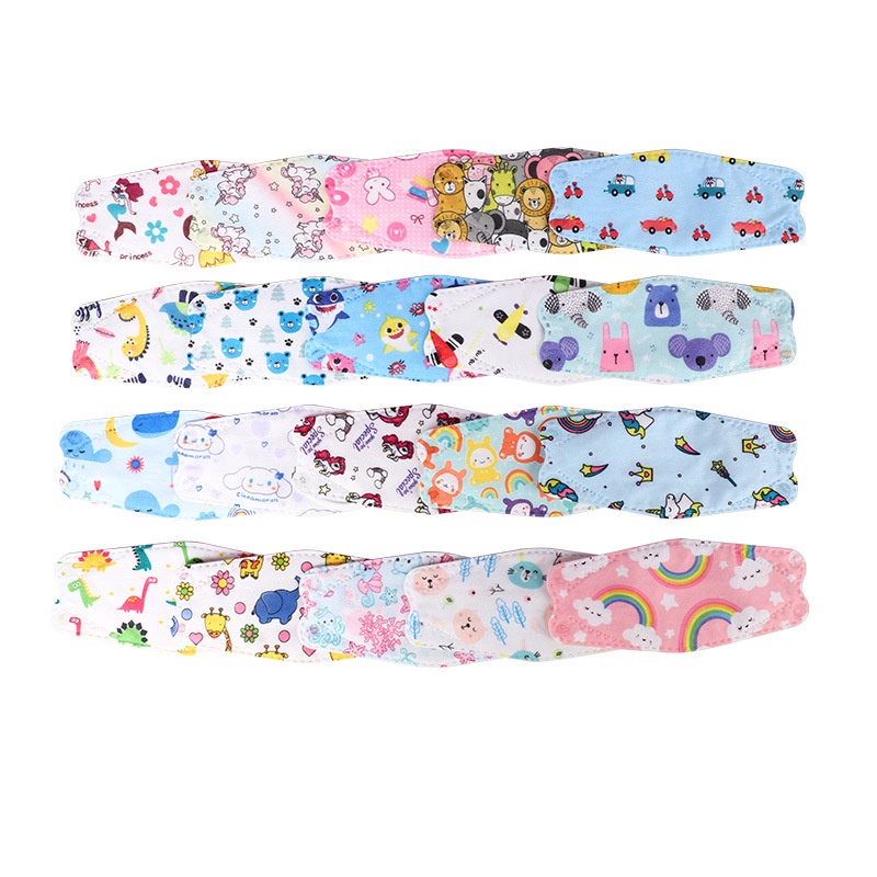 Set 10 Khẩu Trang KF94 3D Họa Tiết Hoạt Hình Dùng Một Lần Bảo Vệ An Toàn Cho Người Lớn / Trẻ Em