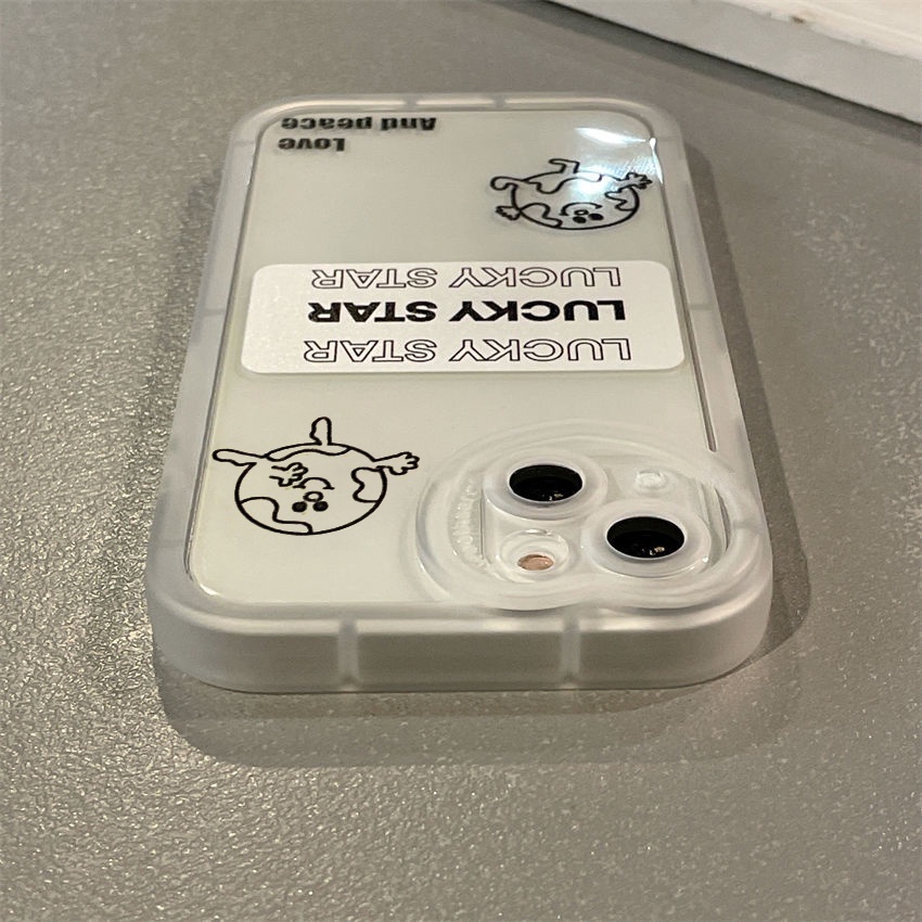 Ốp Điện Thoại Trong Suốt Chống Rơi Họa Tiết Hoạt Hình Vui Nhộn Cho Iphone13 12 11 14 14Promax