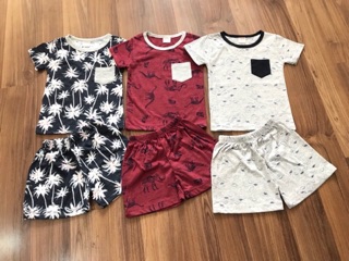 Combo 5 bộ cotton bé trai