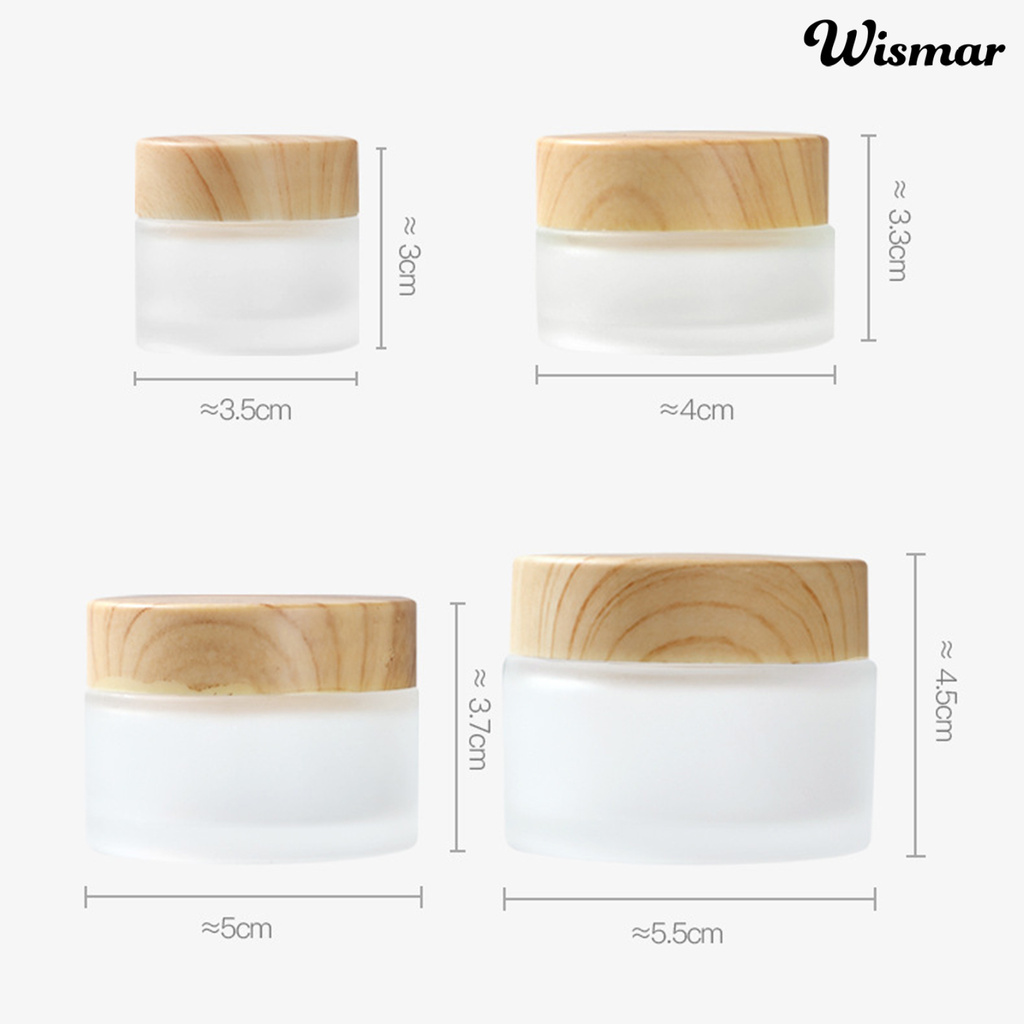 Chai xịt đựng lotion bằng thủy tinh nhám dày mini nắp bằng gỗ 10/ 20/ 30/ 50/ 80ml