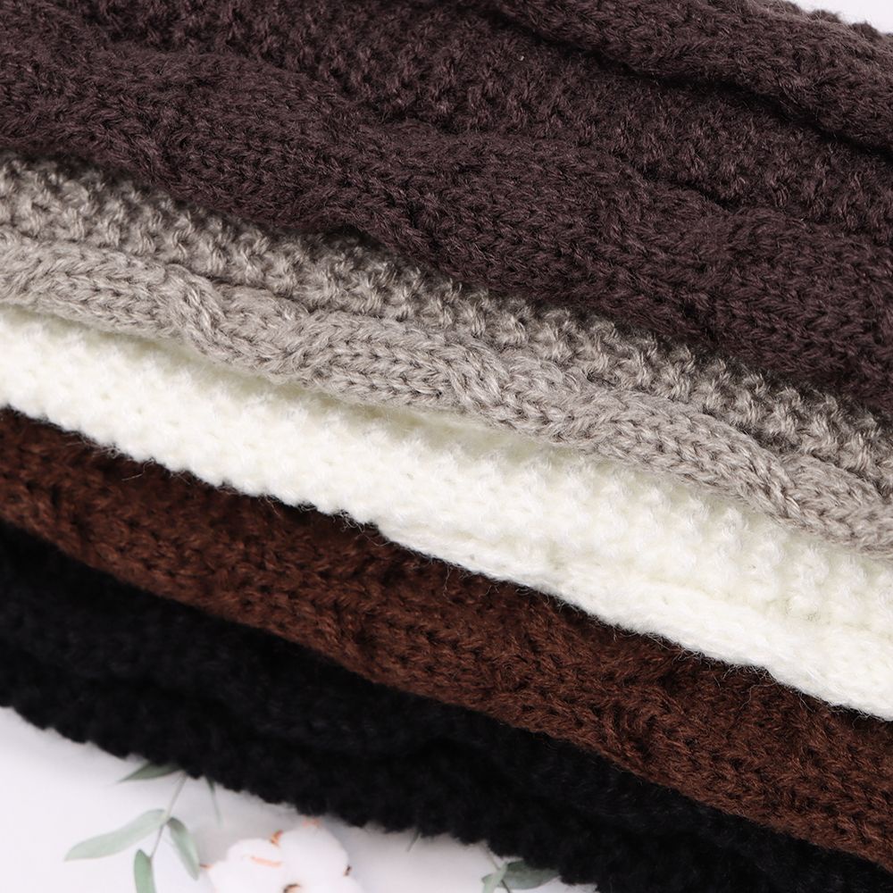 Găng Tay Dệt Kim Hở Ngón Giữ Ấm Nhiều Màu Thời Trang Mùa Đông Cho Nữ