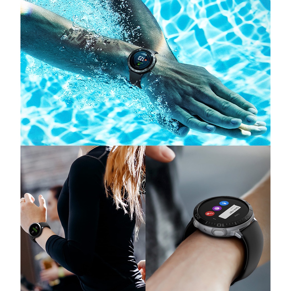 Set ốp RINGKE Air Sports + viền bezel thời trang bảo vệ chống sốc cho đồng hồ thông minh Galaxy Watch Active 2 44mm