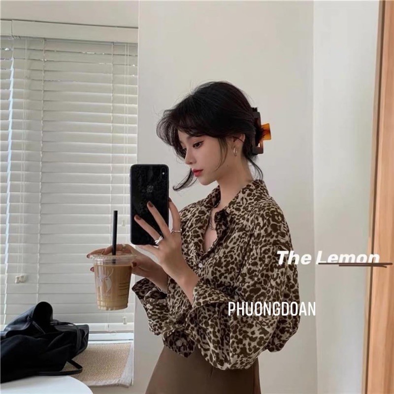 Áo sơ mi hoạ tiết da beo - LIYECLOTHES | BigBuy360 - bigbuy360.vn