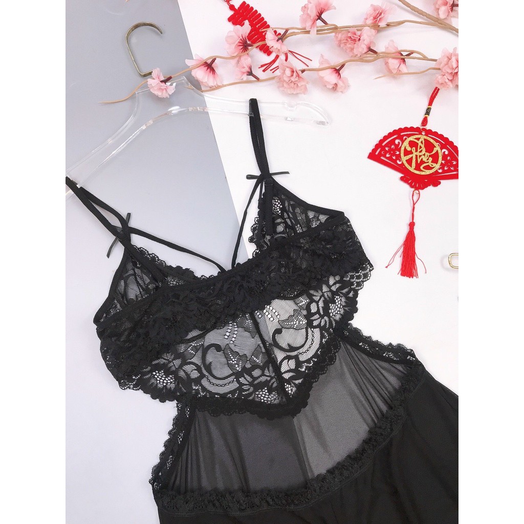 Váy ngủ sexy FREESHIP váy ngủ voan xuyên thấu gợi cảm