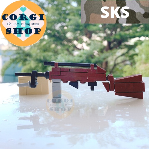 Lego 16 Mô Hình Súng Phỏng Theo PUBG, FreeFire, CSGO, Chất Liệu Nhựa ABS