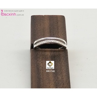 Nhẫn bạc Ý 925 Bạc xinh Huệ Ngân - Nhẫn mảnh hai vòng RR1740