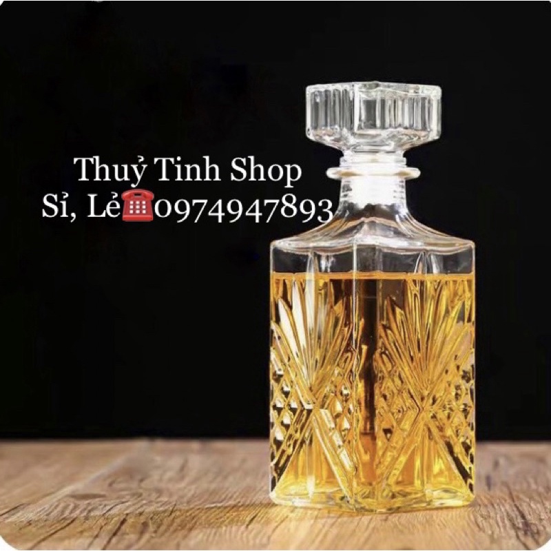 [ Rẻ Vô Địch ] Bình, Chai Đựng Rượu Thuỷ Tinh Cao Cấp 1000ml  Mẫu số 10