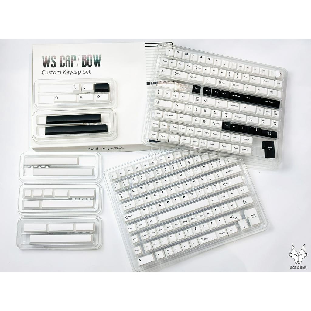 [In stock] Keycap WS Black On White | Wuque Studio | PBT Doubleshot | Hàng Chính Hãng