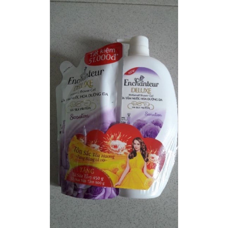Sữa tắm Enchanteur 900g tặng túi tắm 450g