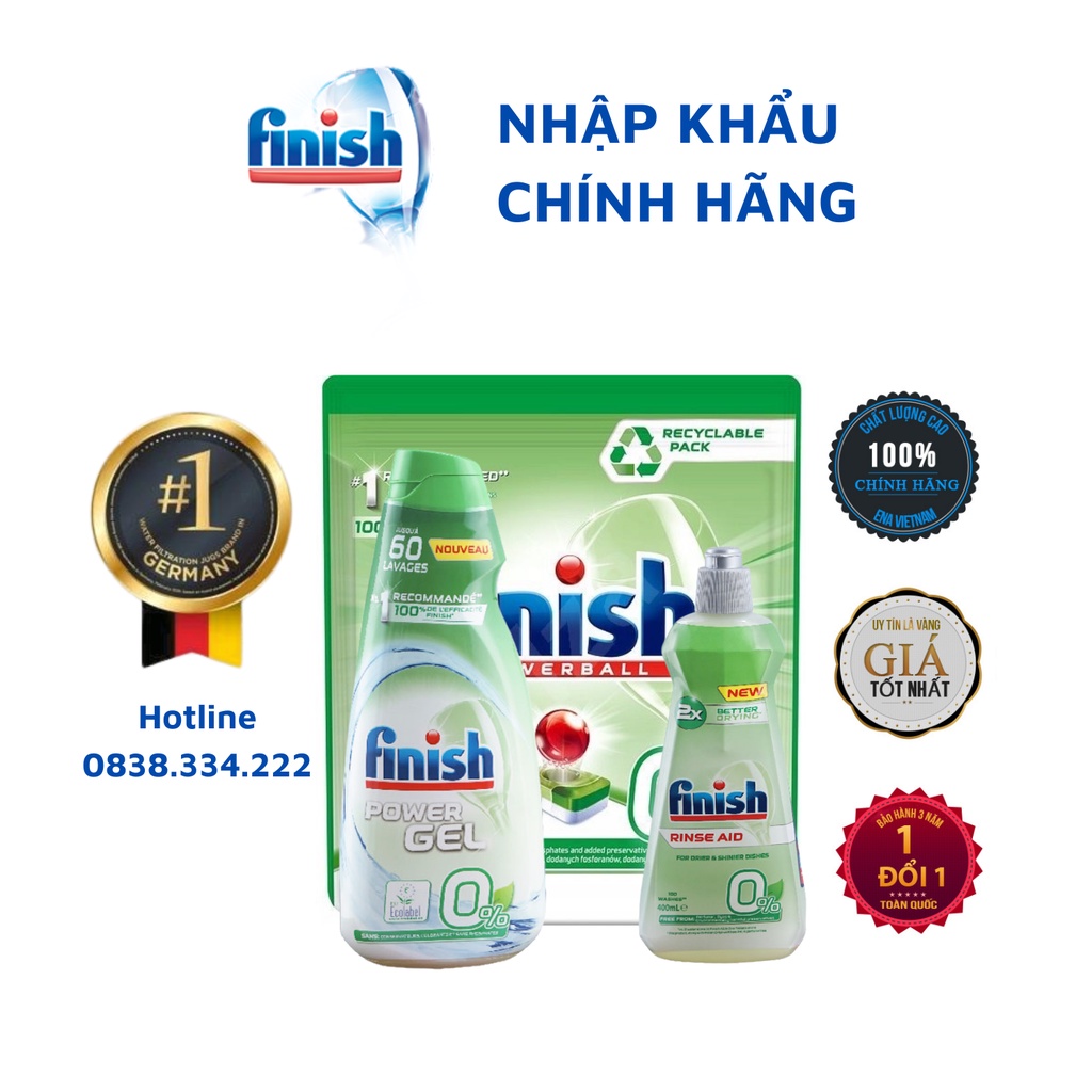 [HCM] Viên rửa chén bát Eco, nước làm bóng eco, gel rửa eco Finish