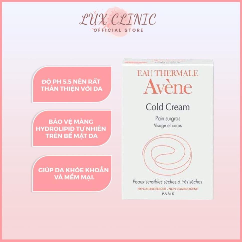 Thanh kem rửa mặt và tắm cho da khô nhạy cảm Avène Cold Cream Cleansing Bar 100g