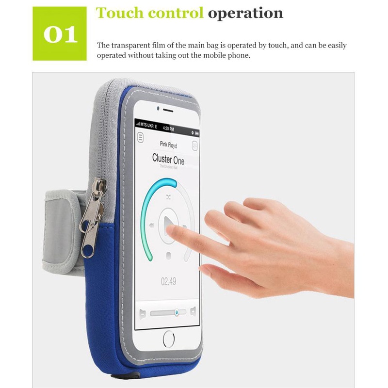 Túi Đeo Tay Chạy Bộ Chống Thấm Nước, Đựng Điện Thoại 6 - 7 inch Màn Hình Cảm Ứng Cao Cấp MARRYSTORE