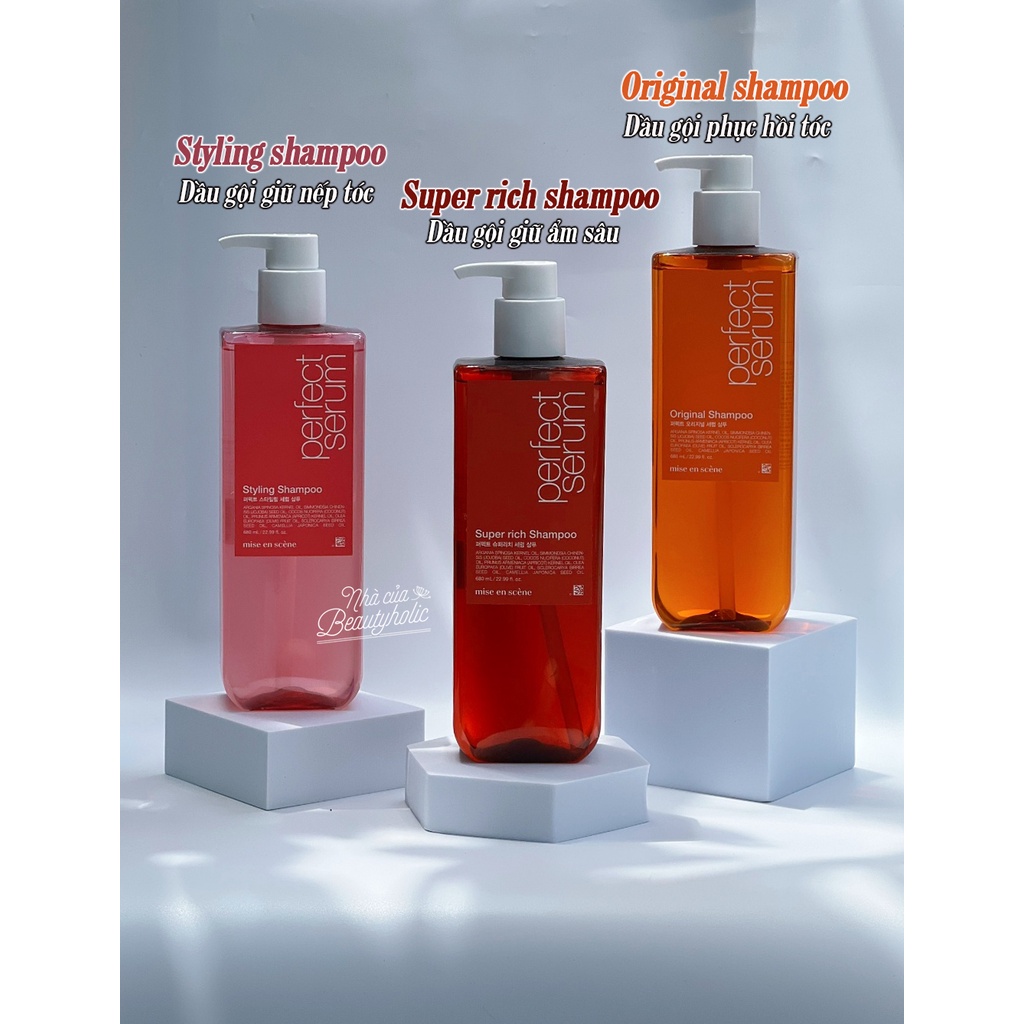 [Bản mới 2022] Dầu gội và serum dưỡng tóc MISEENSCENE PERFECT SERUM