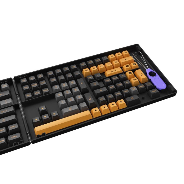 [Mã ELHAMS5 giảm 6% đơn 300K] AKKO Keycap set - Black Bronze (PBT Double-Shot/ASA profile/158 nút)