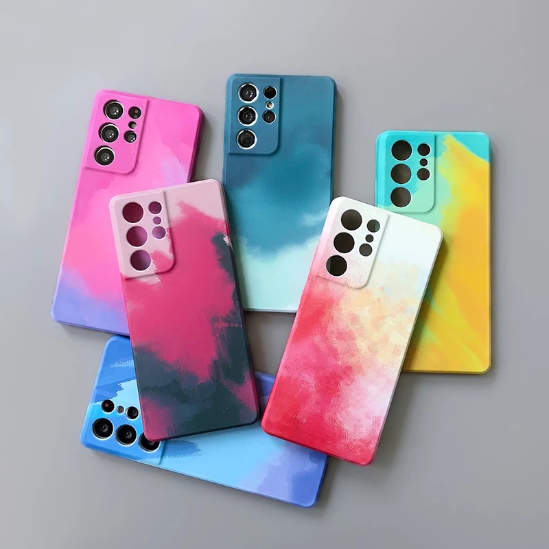 Ốp lưng Thời Trang Dành Cho Samsung Galaxy S21 S20 FE Ultra Plus Watercolor Case