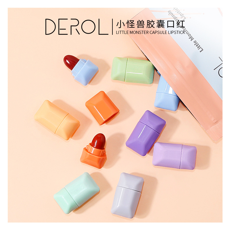 【DEROL】【Gói của 8 màu sắc】Candy Matte Lipstick Son bóng không dính dạng Cup Velvet Matte Lipstick