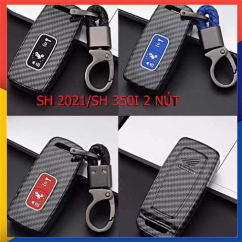 Bọc Chìa Khóa Smartkey SH 350i và SH 2021,Lead 2022 ( 2 nút ) Ốp Carbon ( Ảnh Chụp Thật)