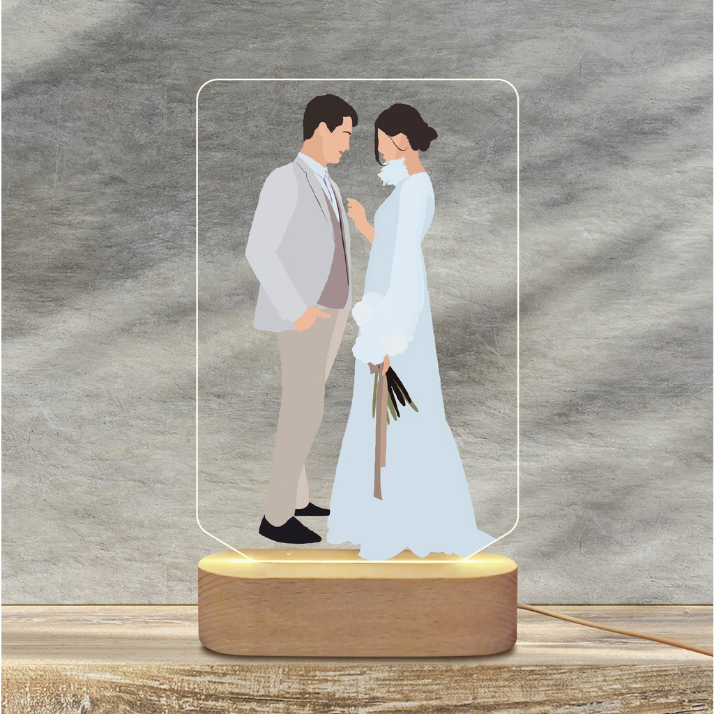 Đèn ngủ Thegioipuzzle vẽ line theo yêu cầu tô màu