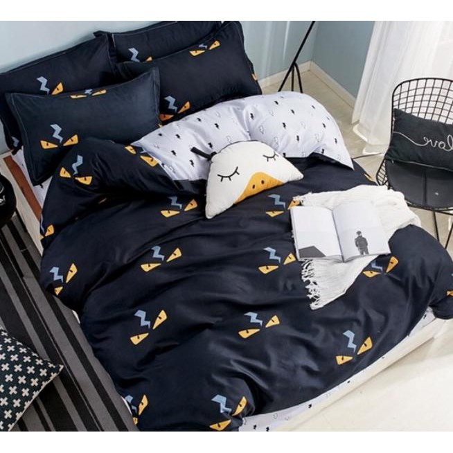 Bán lỗ bộ chăn ga gối cotton poly nhập-chấm bi