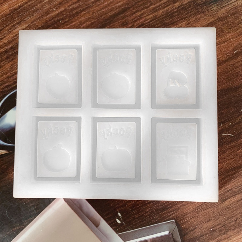 Sa Khuôn Silicone Làm Móc Khóa Hình Vuông DIY