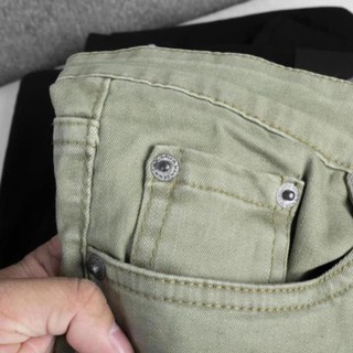 Short kaki nam Galvin giả jeans,quần short nam co giãn chất co giãn 19-Leo Vatino