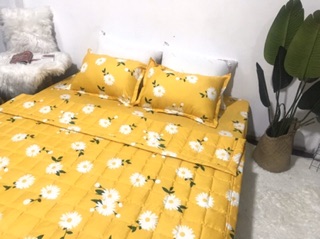 Bộ 5 Món Hè Cotton Poly Mẫu Hoa Cúc Vàng