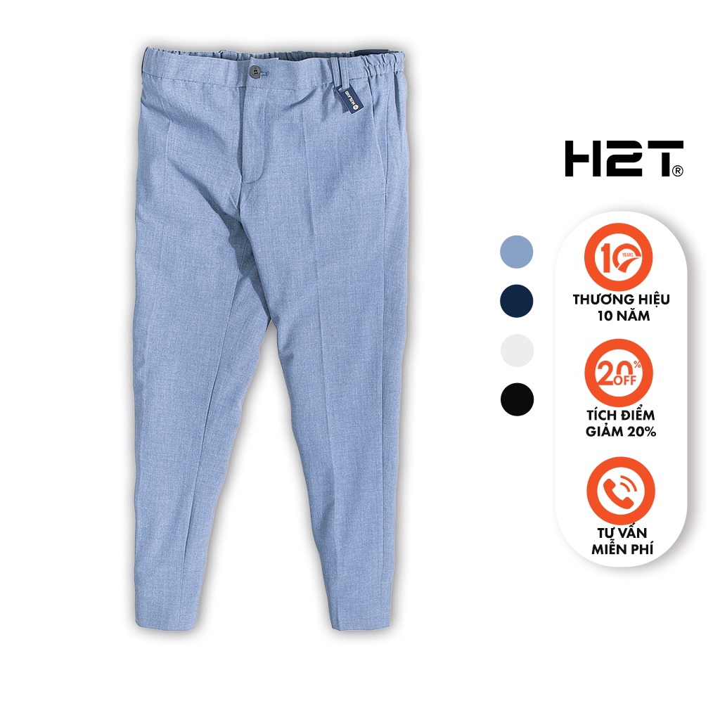 Quần Âu Nam H2T Kiểu Dáng Ôm Chân Vừa Phải, Khuy Cài Tinh Tế Hiện Đại, Chất Vải Thoáng Mát Mềm Mịn 0852