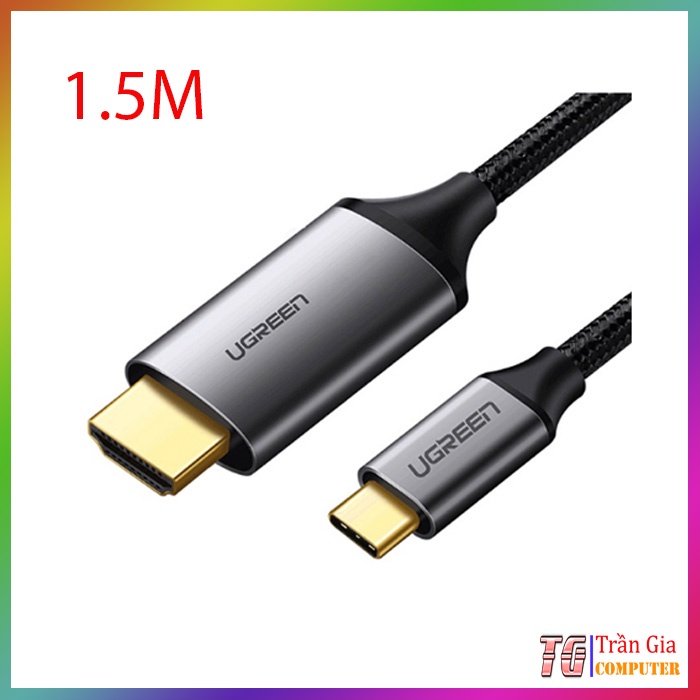 Cáp USB Type C to HDMI Ugreen 50570 dài 1,5m hỗ trợ 3D, 4K