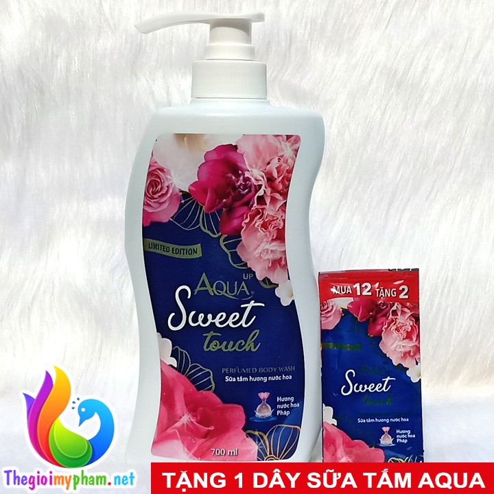 Sữa Tắm Hương Nước Hoa Aqua Sweet Touch 700ml - Tặng Thêm 1 Dây Sữa Tắm