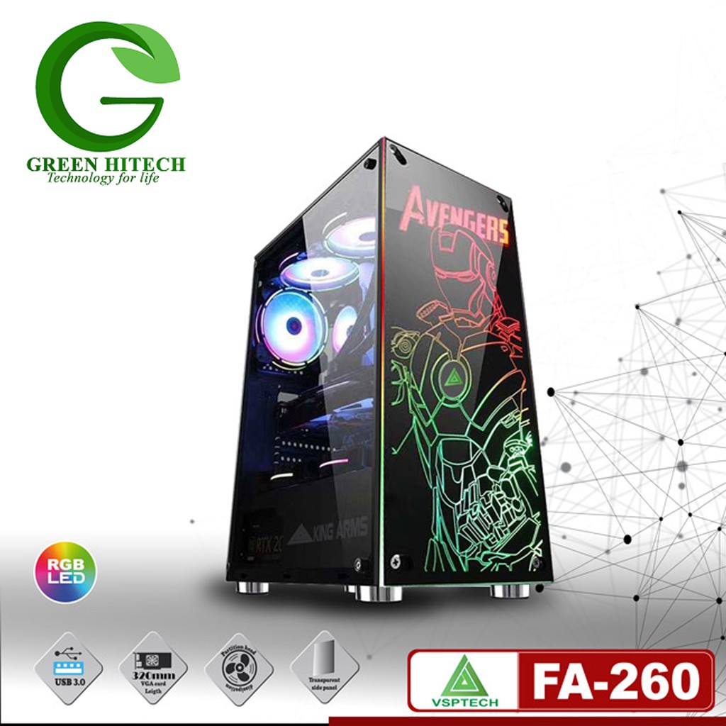 - VỎ NGUỒN MÁY TÍNH -Case gaming VSPTECH KING ARMS KA-260