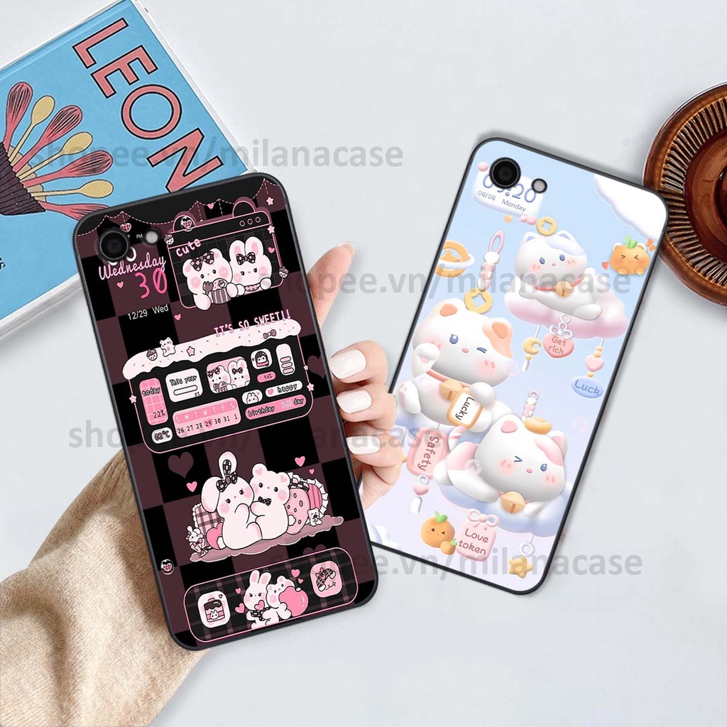 Ốp Vivo Y81 / Y83 hình đồng hồ icon gấu mèo cute cực dễ thương ngộ nghĩnh