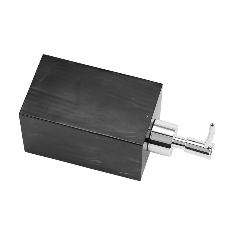 Set 4 Bình Đựng Bàn Chải Đánh Răng / Xà Phòng Bằng Resin Màu Đen Họa Tiết Vân Đá