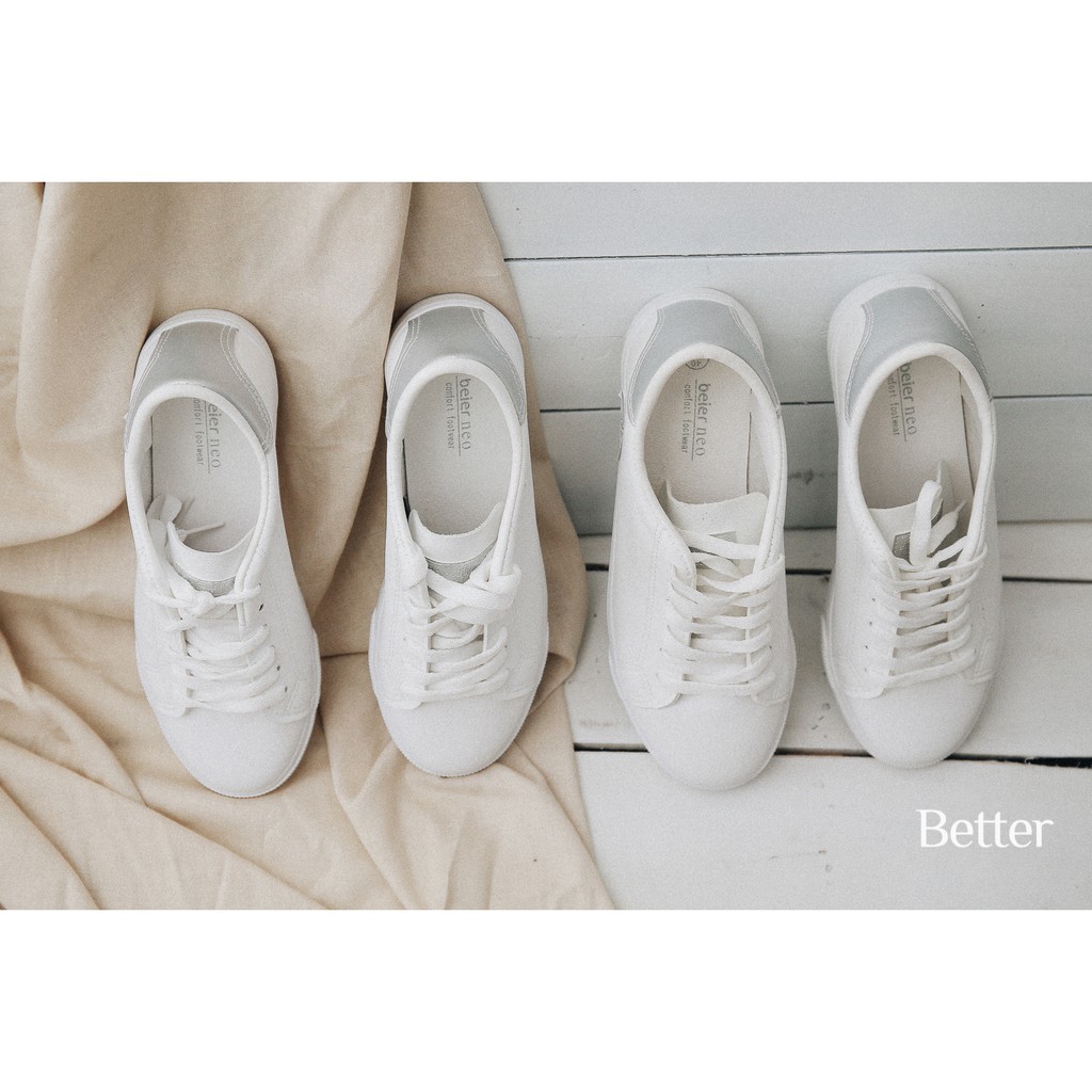 Giày sneaker trắng gót hồng 021017002 gót bạc 021017001- Better Shoes