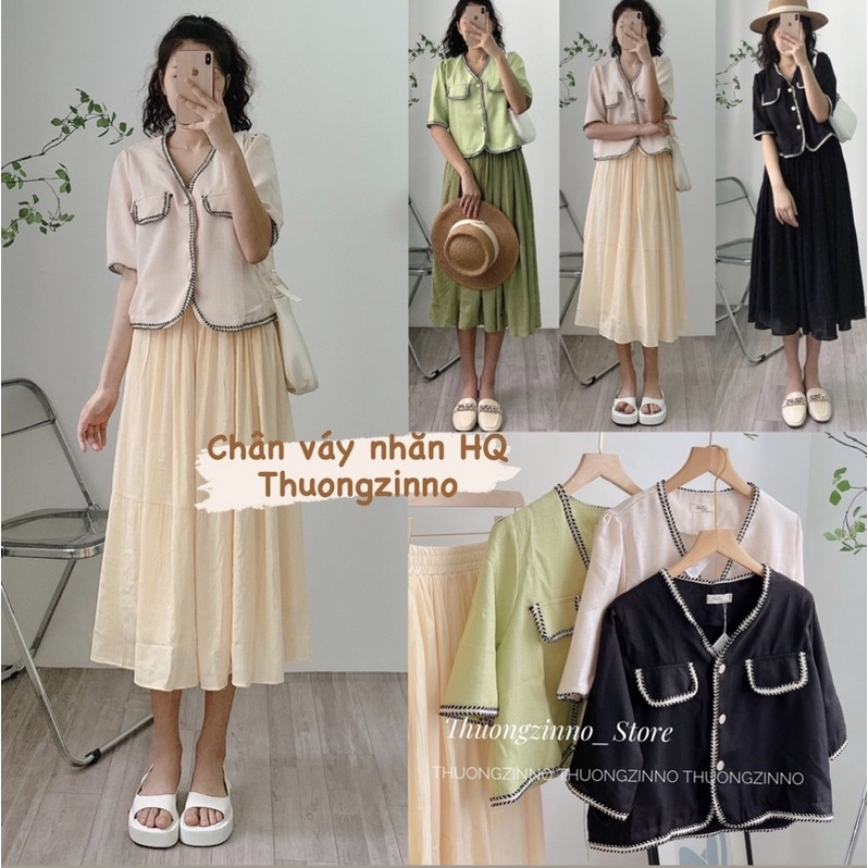 [Ảnh thật/Video] Áo mongtogi 156 có túi khuy trắng cổ V thiết kế  2 túi sang chảnh Hàn Quốc Áo len