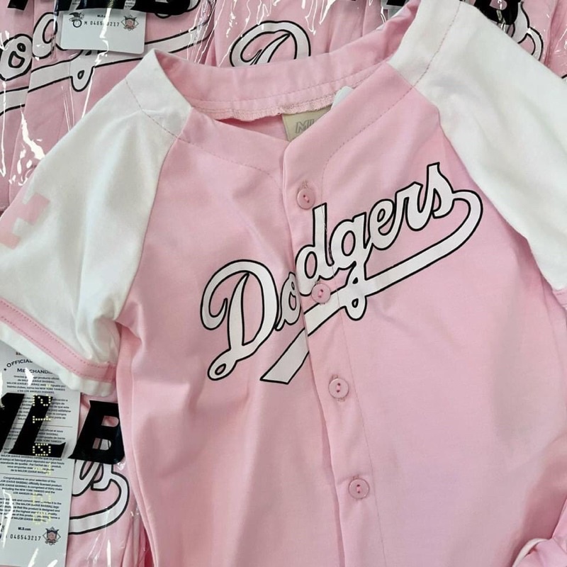 Set mlb hồng bé gái