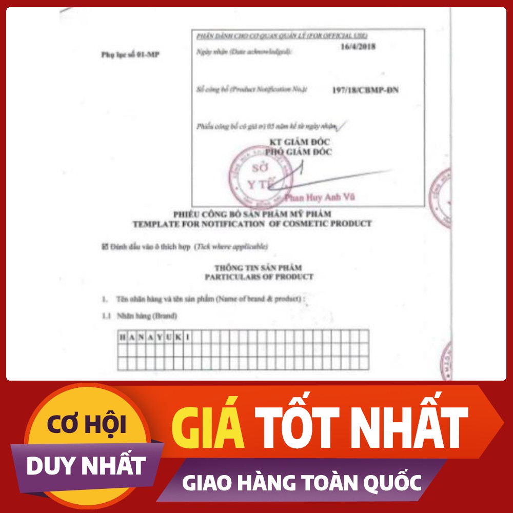 [ SALE SỐC ] Kem Dưỡng Trắng Ngày Hana White & Day Hanayuki CHÍNH HÃNG 100%