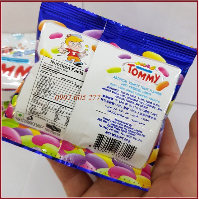 Kẹo dẻo hương trái cây Tommy Fruity Thái Lan