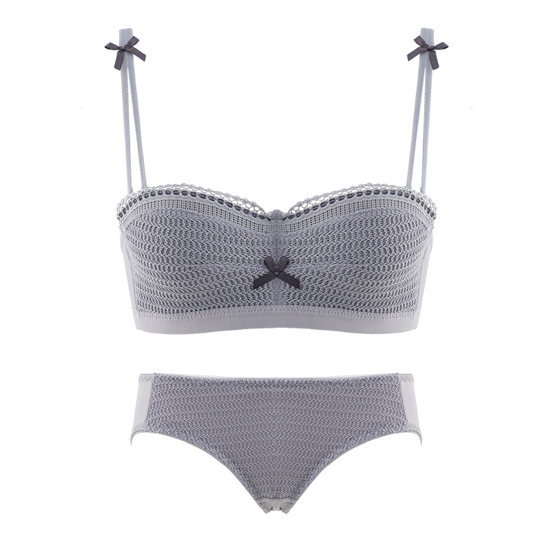 Áo ngực không gọng thép thiết kế dây có thể tháo rời / set áo ngực và quần lót quyến rũ | BigBuy360 - bigbuy360.vn