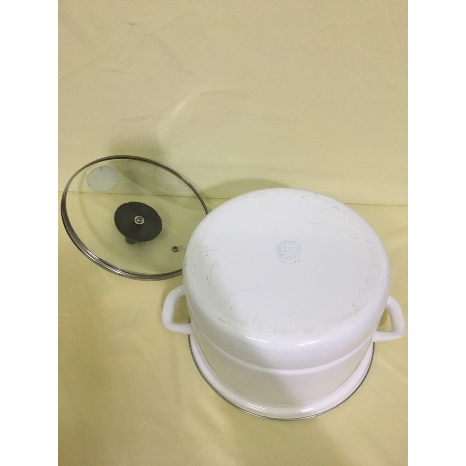 Nồi men luộc nội địa Nhật, size 24cm, cao 15.5cm (mã 701), Dùng được bếp từ