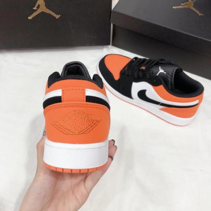 [FREE SHIP] Giày Sneaker JD 1 màu cam đen Thấp cổ nam nữ full box bill | BigBuy360 - bigbuy360.vn